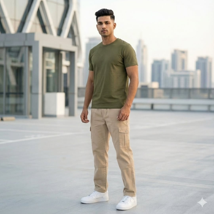 Beige Color Cargo Pants