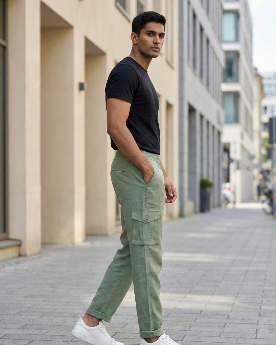 Linen Cargo Pants
