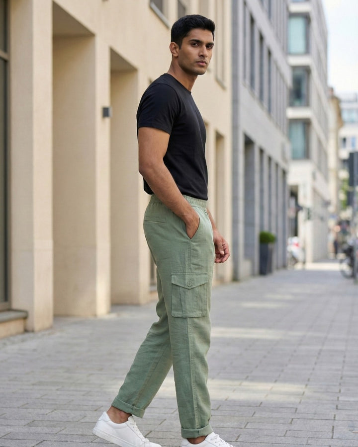 Linen Cargo Pants
