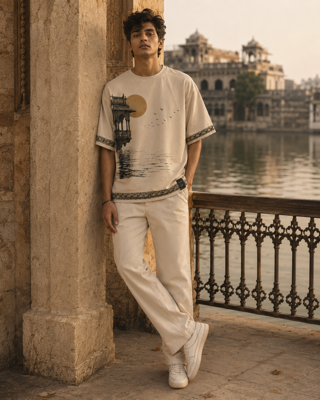 Udaipur Sunset Oversized T-Shirt