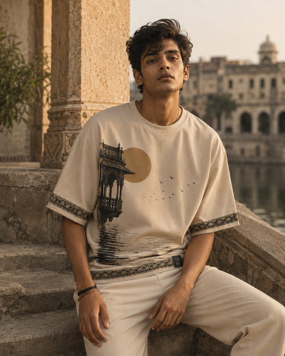 Udaipur Sunset Oversized T-Shirt