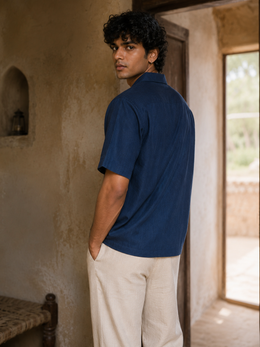 Indigo Story Shirt – product view 2 – Solah Anna