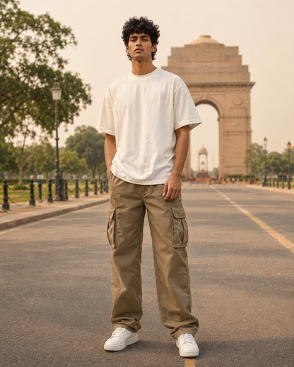 Khaaki Gully Cargo Pants