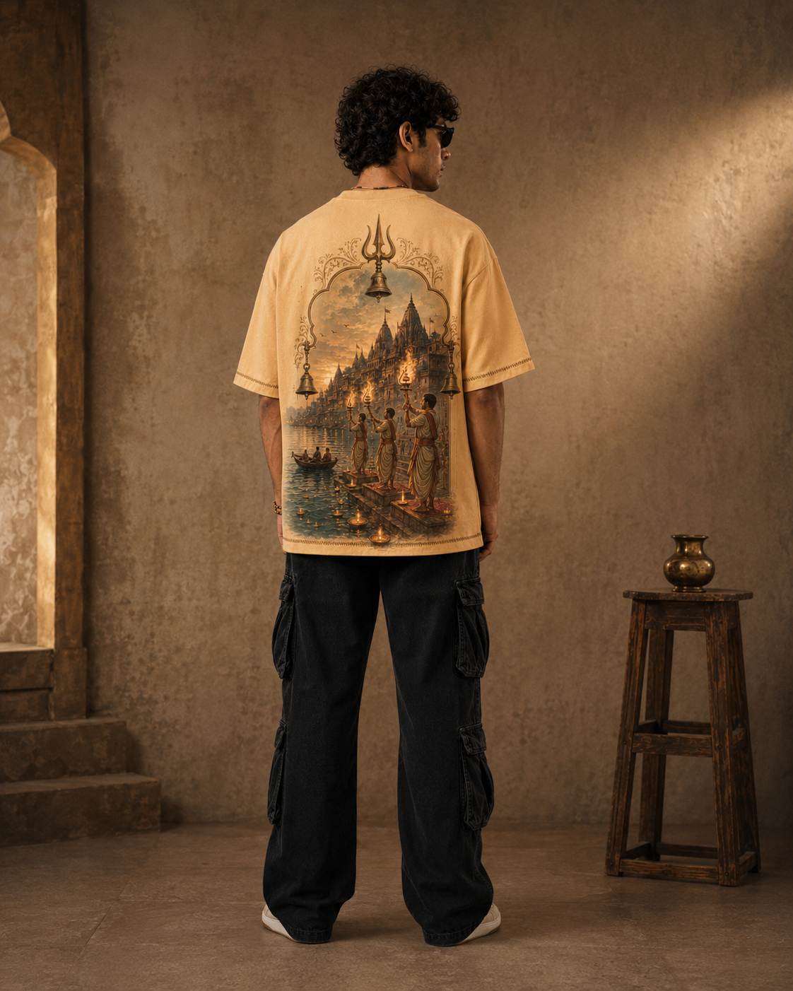 Varanasi Evening Oversized T-Shirt
