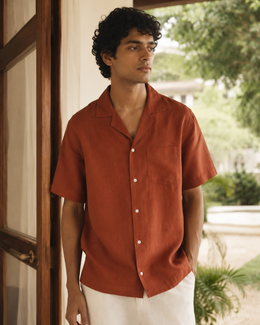Rust Camp Shirt – product view 2 – Solah Anna