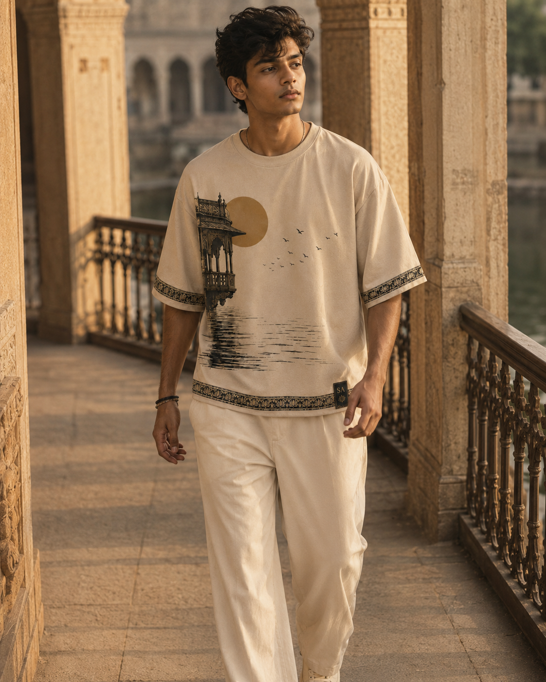 Udaipur Sunset Oversized T-Shirt