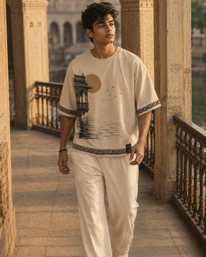 Udaipur Sunset Oversized T-Shirt