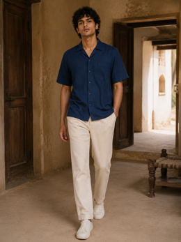 Indigo Story Shirt for men by Solah Anna