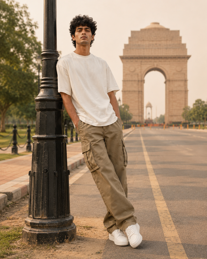 Khaaki Gully Cargo Pants