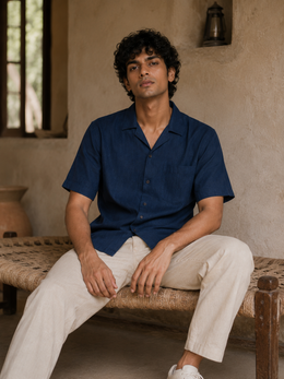 Indigo Story Shirt – product view 4 – Solah Anna