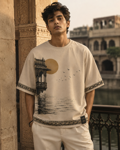 Udaipur Sunset Oversized T-Shirt
