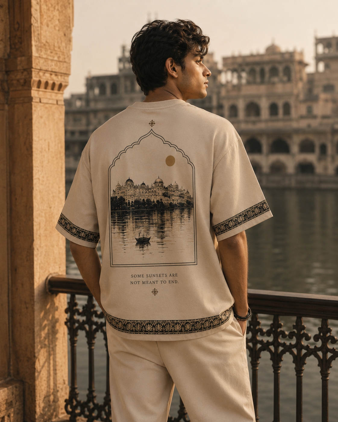 Udaipur Sunset Oversized T-Shirt