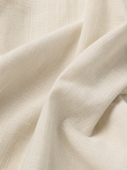 White cotton linen pants back pocket with tonal SA 16 embroidery detail